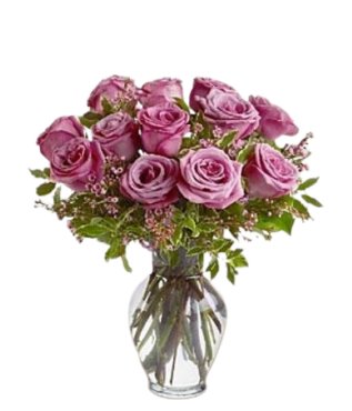 A Dozen Lavender Roses - Free Delivery - MontRoyal Florist Montreal