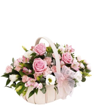 Congrats Newborn Baby Girl Basket - Free Delivery - MontRoyal Florist Montreal