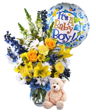 It's a boy! - Free Delivery - MontRoyal Florist Montreal