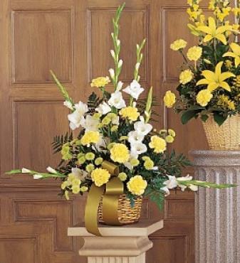 Vibrant Yellow Basket - Free Delivery - MontRoyal Florist Montreal