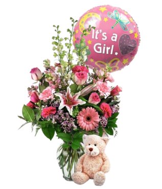 It's a girl! - Free Delivery - MontRoyal Florist Montreal